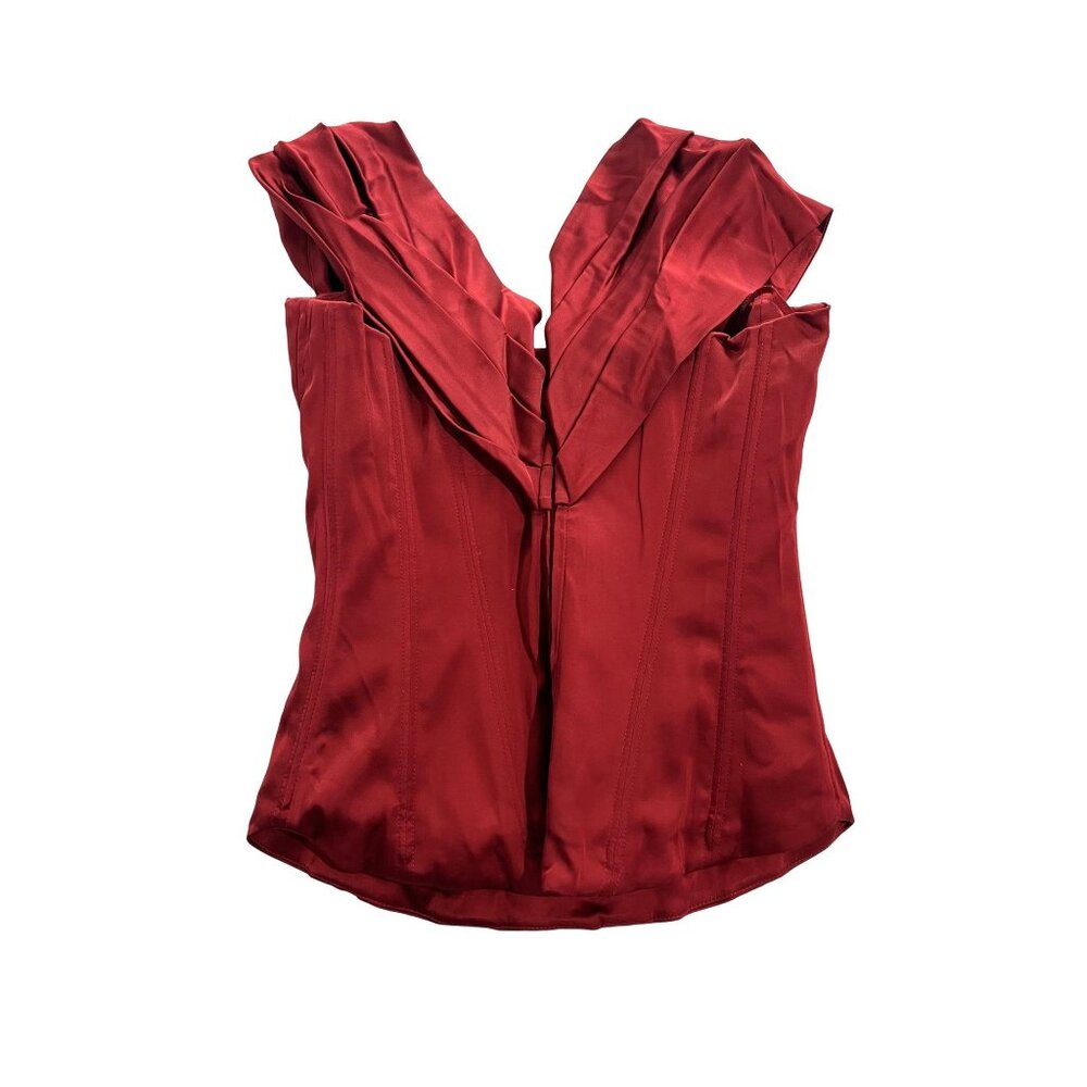 LPA Ilaria Corset Top in Red - Picture 6 of 7